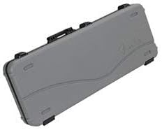 Fender Deluxe Molded Guitar Case for Stratocaster and Telecaster Electric Guitars  Military Grade ABS Hard Shell with TSA Lock  Custom Foam Interior  Protective Travel Case  Silver