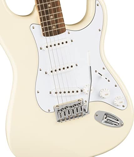 Fender Squier Affinity Stratocaster Limited Edition   Olympic White Bundle with Frontman 10G Amplifier  Gig Bag  Tuner  Instrument Cable  Strap  Picks  and Austin Bazaar Instructional DVD