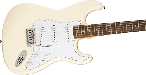 Fender Squier Affinity Stratocaster Limited Edition   Olympic White Bundle with Frontman 10G Amplifier  Gig Bag  Tuner  Instrument Cable  Strap  Picks  and Austin Bazaar Instructional DVD