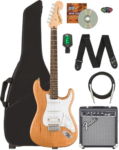 Fender Squier Affinity Stratocaster Limited Edition   Olympic White Bundle with Frontman 10G Amplifier  Gig Bag  Tuner  Instrument Cable  Strap  Picks  and Austin Bazaar Instructional DVD