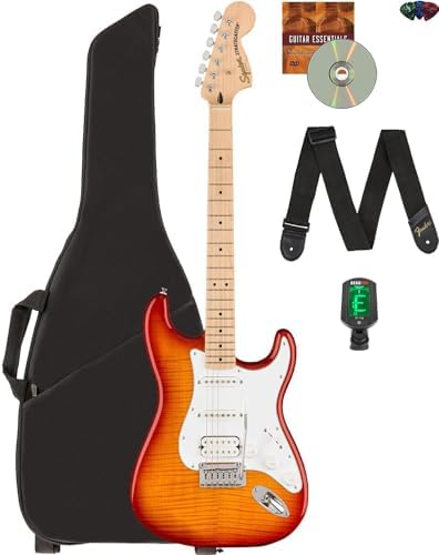 Fender Squier Affinity Stratocaster Limited Edition   Olympic White Bundle with Frontman 10G Amplifier  Gig Bag  Tuner  Instrument Cable  Strap  Picks  and Austin Bazaar Instructional DVD