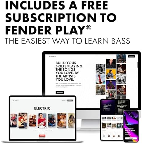 Fender Squier Debut Series Precision Bass Guitar  Beginner Guitar  2 Year Warranty  Includes Free Lessons  Sea Foam Green with Satin Urethane Finish