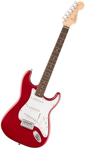 Fender Squier Debut Series Stratocaster Electric Guitar  Beginner Guitar  with 2 Year Warranty  Includes Free Lessons  Black with Matte Finish