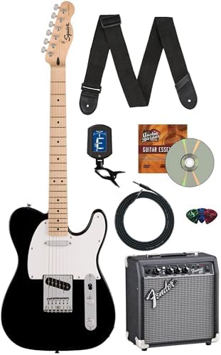 Fender Squier Sonic Telecaster   California Blue Bundle with Amp  Tuner  Strap  Cable  Picks  and Austin Bazaar Guitar DVD
