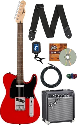 Fender Squier Sonic Telecaster   California Blue Bundle with Amp  Tuner  Strap  Cable  Picks  and Austin Bazaar Guitar DVD