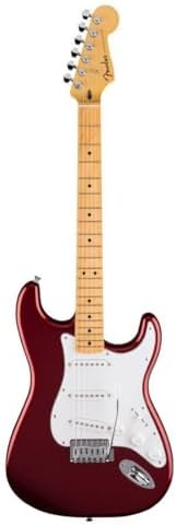 Fender Standard Series Stratocaster  Electric Guitar  with 2 Year Warranty  Modern C Shaped Neck  Laurel Fingerboard  White Pickguard  Candy Cola