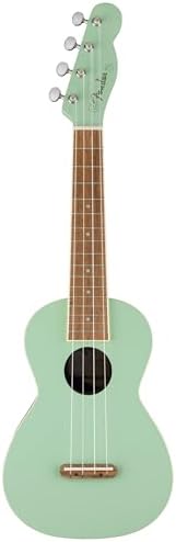 Fender Venice Soprano Ukulele   Surf Green Bundle with Gig Bag  Tuner  and Austin Bazaar Instructional DVD