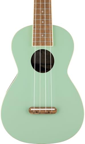 Fender Venice Soprano Ukulele   Surf Green Bundle with Gig Bag  Tuner  and Austin Bazaar Instructional DVD