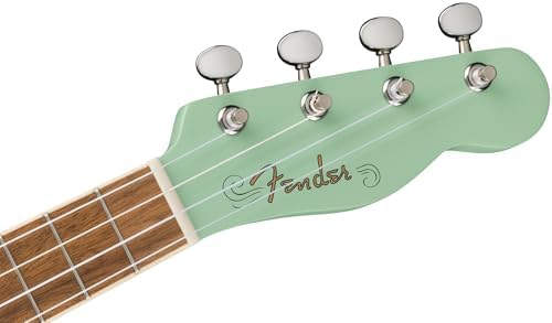 Fender Venice Soprano Ukulele   Surf Green Bundle with Gig Bag  Tuner  and Austin Bazaar Instructional DVD