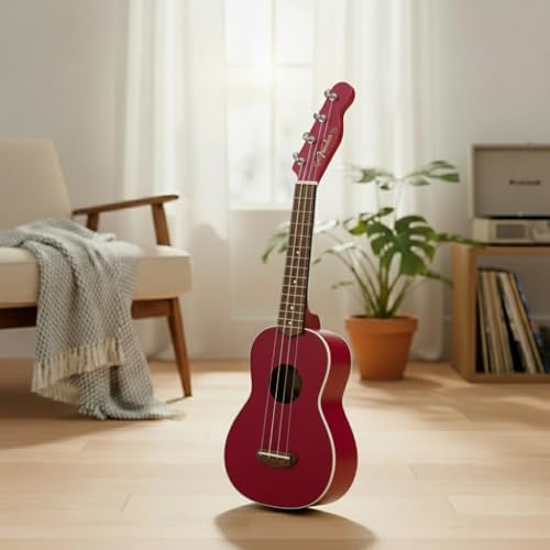 Fender Venice Soprano Ukulele   Surf Green Bundle with Gig Bag  Tuner  and Austin Bazaar Instructional DVD