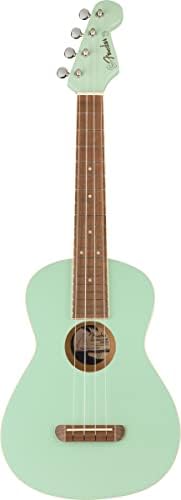 Fender Venice Soprano Ukulele   Surf Green Bundle with Gig Bag  Tuner  and Austin Bazaar Instructional DVD