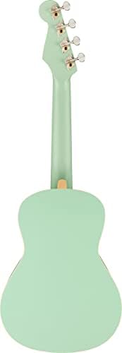Fender Venice Soprano Ukulele   Surf Green Bundle with Gig Bag  Tuner  and Austin Bazaar Instructional DVD