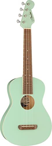 Fender Venice Soprano Ukulele   Surf Green Bundle with Gig Bag  Tuner  and Austin Bazaar Instructional DVD