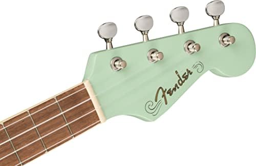 Fender Venice Soprano Ukulele   Surf Green Bundle with Gig Bag  Tuner  and Austin Bazaar Instructional DVD