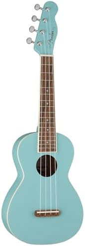 Fender Venice Soprano Ukulele   Surf Green Bundle with Gig Bag  Tuner  and Austin Bazaar Instructional DVD