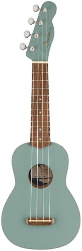 Fender Venice Soprano Ukulele   Surf Green Bundle with Gig Bag  Tuner  and Austin Bazaar Instructional DVD