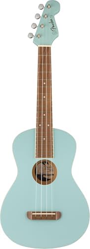 Fender Venice Soprano Ukulele   Surf Green Bundle with Gig Bag  Tuner  and Austin Bazaar Instructional DVD