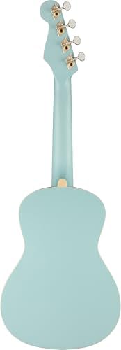 Fender Venice Soprano Ukulele   Surf Green Bundle with Gig Bag  Tuner  and Austin Bazaar Instructional DVD