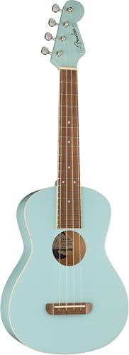 Fender Venice Soprano Ukulele   Surf Green Bundle with Gig Bag  Tuner  and Austin Bazaar Instructional DVD