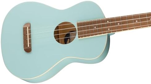 Fender Venice Soprano Ukulele   Surf Green Bundle with Gig Bag  Tuner  and Austin Bazaar Instructional DVD