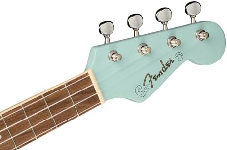 Fender Venice Soprano Ukulele   Surf Green Bundle with Gig Bag  Tuner  and Austin Bazaar Instructional DVD