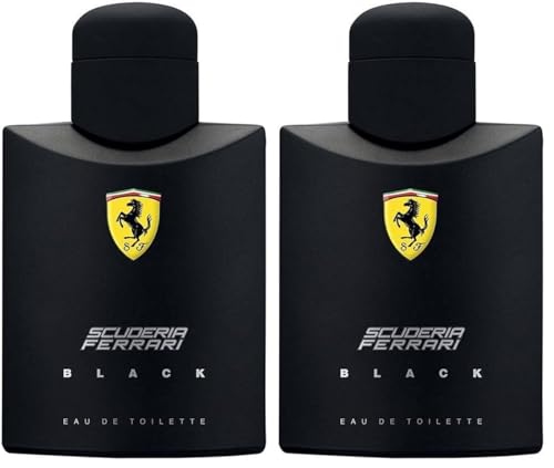Ferrari Scuderia Black Eau De Toilette Spray For Men  4 2 Ounce  Pack of 2 