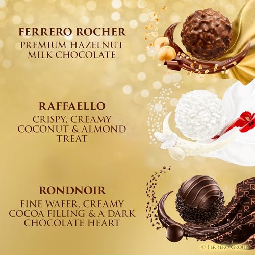 Ferrero Rocher Collection  Premium Gift Set  Hazelnut Milk Chocolate  Dark Chocolate and Coconut  48 Count  4 6 oz