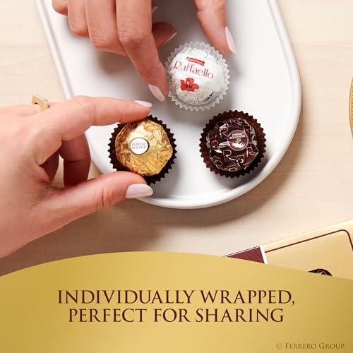 Ferrero Rocher Collection  Premium Gift Set  Hazelnut Milk Chocolate  Dark Chocolate and Coconut  48 Count  4 6 oz