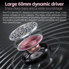 FiiO FT13 Audiophile Closed Back Headphones  60mm Large Dynamic Driver   Purple 