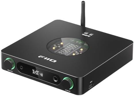 FiiO K13 R2R Desktop DAC & Headphone Amp  High Fidelity 24Bit R2R DAC  Powerful 2400mW Output  LDAC Bluetooth Streaming  Dual Power Supply  10 Band PEQ  Balanced XLR & RCA Audio Output  Silver 