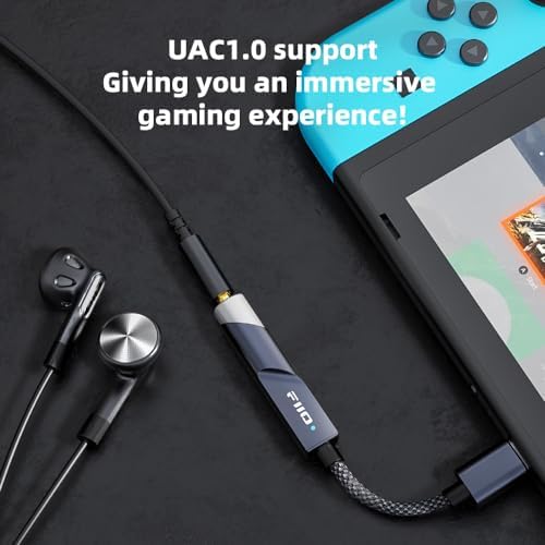 FiiO KA11 USB C to 3 5mm Audio Adapter 32bit/384KHz  USB Type C Dongle HiFi DAC Amplifier for Android/iOS/Windows/Mac  Silver  TC 