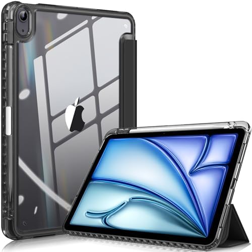 Fintie Hybrid Slim Case for iPad Air 11 inch M4/M3/M2  2026/2025/2024   iPad Air 5th/4th Generation  2022/2020  10 9 Inch   Shockproof Cover with Clear Back Shell & Pencil Holder  Lilac Purple