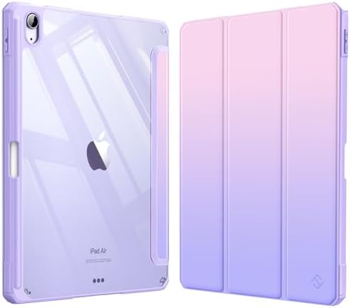 Fintie Hybrid Slim Case for iPad Air 11 inch M4/M3/M2  2026/2025/2024   iPad Air 5th/4th Generation  2022/2020  10 9 Inch   Shockproof Cover with Clear Back Shell & Pencil Holder  Lilac Purple