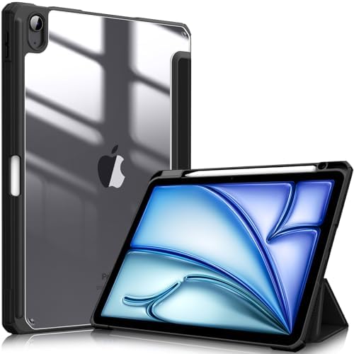 Fintie Hybrid Slim Case for iPad Air 11 inch M4/M3/M2  2026/2025/2024   iPad Air 5th/4th Generation  2022/2020  10 9 Inch   Shockproof Cover with Clear Back Shell & Pencil Holder  Lilac Purple