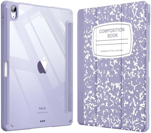 Fintie Hybrid Slim Case for iPad Air 11 inch M4/M3/M2  2026/2025/2024   iPad Air 5th/4th Generation  2022/2020  10 9 Inch   Shockproof Cover with Clear Back Shell & Pencil Holder  Lilac Purple