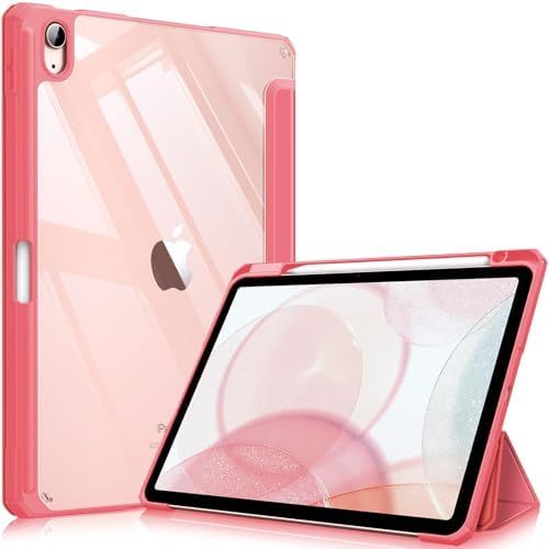 Fintie Hybrid Slim Case for iPad Air 11 inch M4/M3/M2  2026/2025/2024   iPad Air 5th/4th Generation  2022/2020  10 9 Inch   Shockproof Cover with Clear Back Shell & Pencil Holder  Lilac Purple