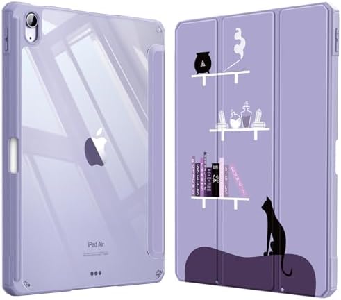 Fintie Hybrid Slim Case for iPad Air 11 inch M4/M3/M2  2026/2025/2024   iPad Air 5th/4th Generation  2022/2020  10 9 Inch   Shockproof Cover with Clear Back Shell & Pencil Holder  Lilac Purple