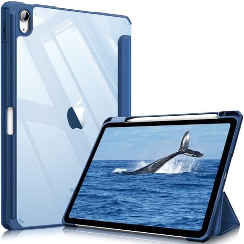 Fintie Hybrid Slim Case for iPad Air 11 inch M4/M3/M2  2026/2025/2024   iPad Air 5th/4th Generation  2022/2020  10 9 Inch   Shockproof Cover with Clear Back Shell & Pencil Holder  Lilac Purple