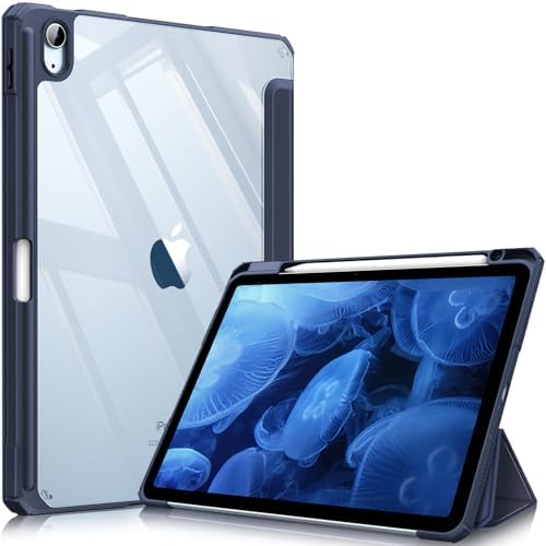 Fintie Hybrid Slim Case for iPad Air 11 inch M4/M3/M2  2026/2025/2024   iPad Air 5th/4th Generation  2022/2020  10 9 Inch   Shockproof Cover with Clear Back Shell & Pencil Holder  Lilac Purple