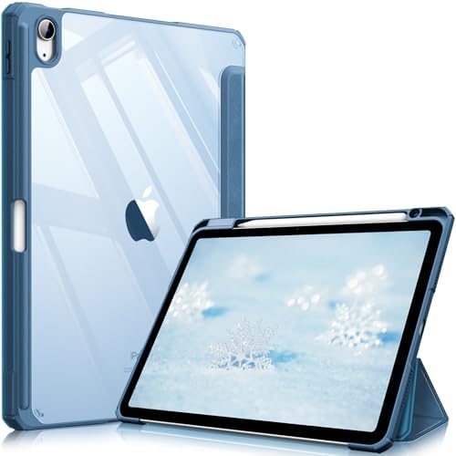 Fintie Hybrid Slim Case for iPad Air 11 inch M4/M3/M2  2026/2025/2024   iPad Air 5th/4th Generation  2022/2020  10 9 Inch   Shockproof Cover with Clear Back Shell & Pencil Holder  Lilac Purple