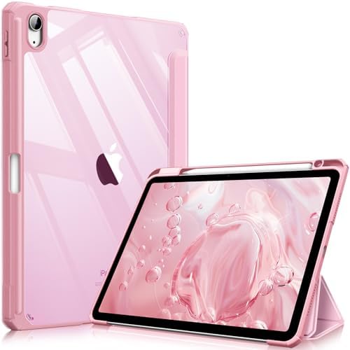 Fintie Hybrid Slim Case for iPad Air 11 inch M4/M3/M2  2026/2025/2024   iPad Air 5th/4th Generation  2022/2020  10 9 Inch   Shockproof Cover with Clear Back Shell & Pencil Holder  Lilac Purple