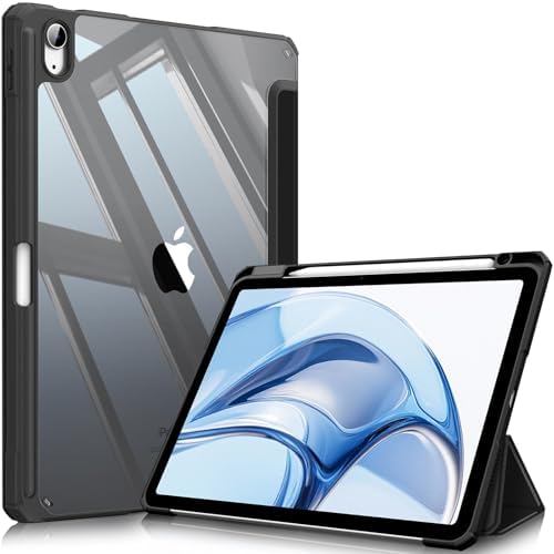 Fintie Hybrid Slim Case for iPad Air 11 inch M4/M3/M2  2026/2025/2024   iPad Air 5th/4th Generation  2022/2020  10 9 Inch   Shockproof Cover with Clear Back Shell & Pencil Holder  Baby Pink