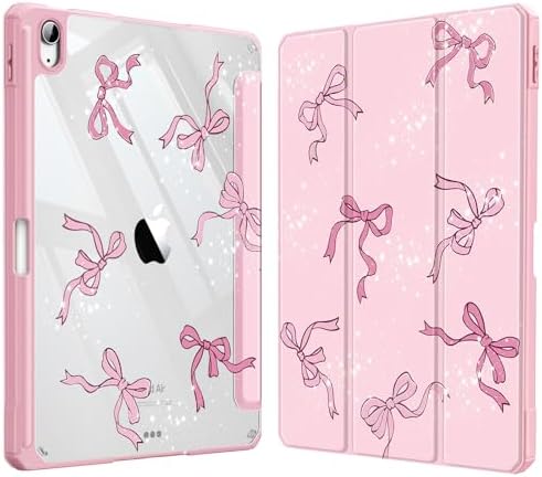 Fintie Hybrid Slim Case for iPad Air 11 inch M4/M3/M2  2026/2025/2024   iPad Air 5th/4th Generation  2022/2020  10 9 Inch   Shockproof Cover with Clear Back Shell & Pencil Holder  Baby Pink