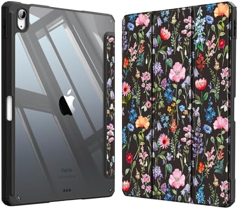 Fintie Hybrid Slim Case for iPad Air 11 inch M4/M3/M2  2026/2025/2024   iPad Air 5th/4th Generation  2022/2020  10 9 Inch   Shockproof Cover with Clear Back Shell & Pencil Holder  Baby Pink