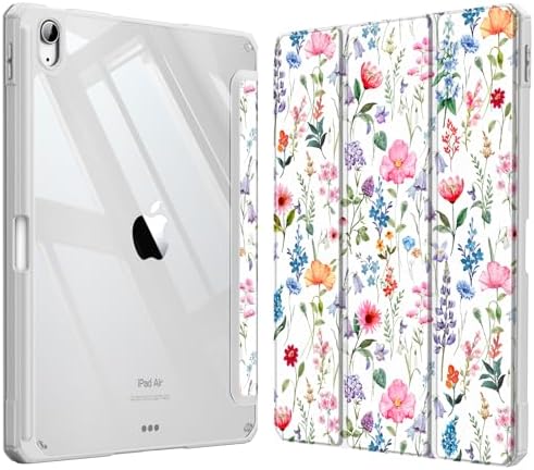 Fintie Hybrid Slim Case for iPad Air 11 inch M4/M3/M2  2026/2025/2024   iPad Air 5th/4th Generation  2022/2020  10 9 Inch   Shockproof Cover with Clear Back Shell & Pencil Holder  Baby Pink