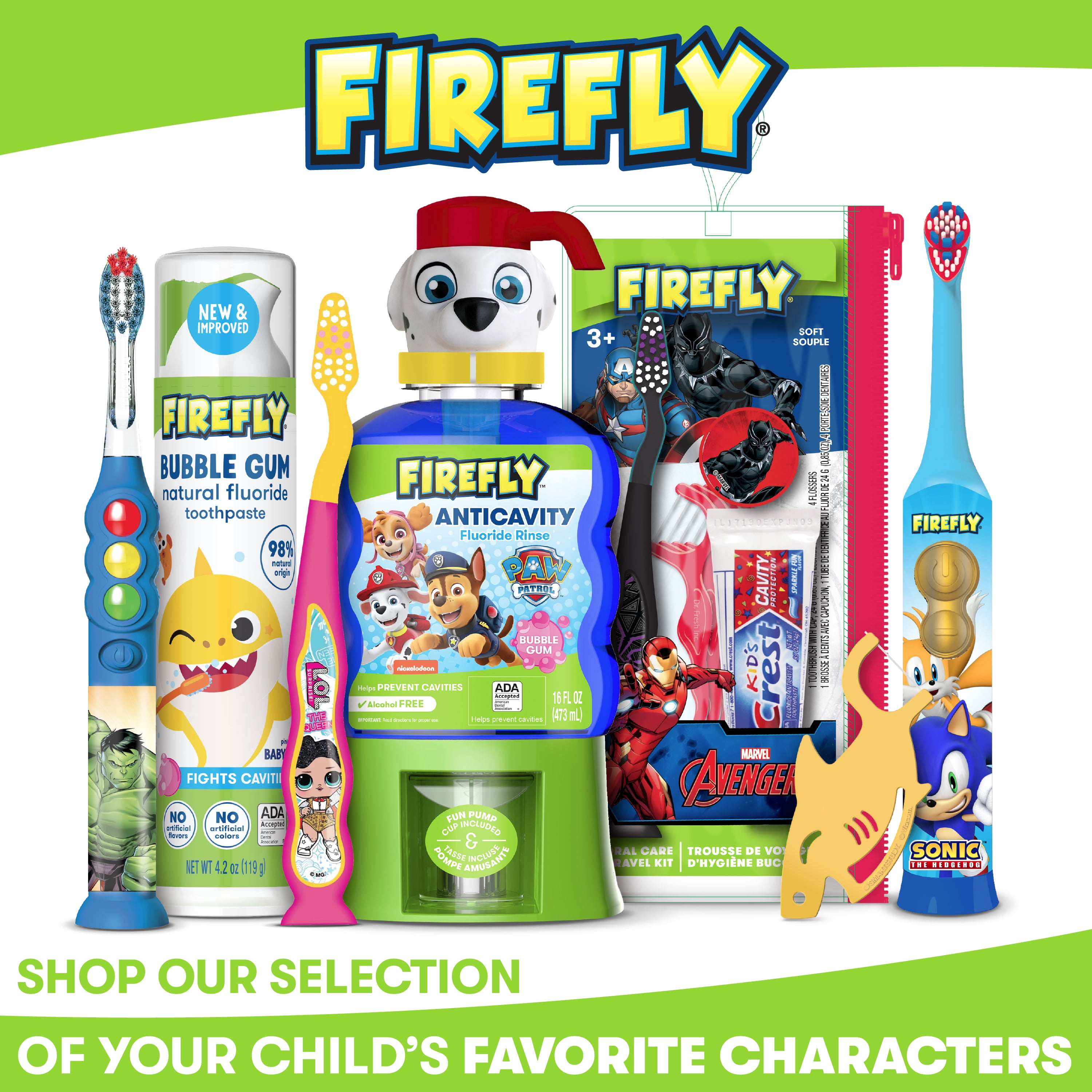 Firefly Clean N  Protect Kids Toothbrush with Cover  Sonic the Hedgehog  Soft