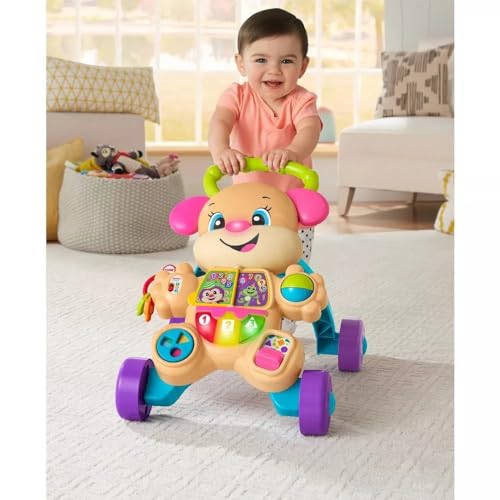 Fisher Price Baby Toy Laugh & Learn Smart Stages Learn with Sis Walker with Music Lights & Activities for Infants Ages 6  Months