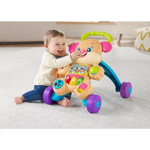 Fisher Price Baby Toy Laugh & Learn Smart Stages Learn with Sis Walker with Music Lights & Activities for Infants Ages 6  Months