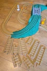 Fisher Price GeoTrax Train Track Tan Brown W TUNNEL 57 Piece Premium Lot