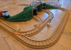 Fisher Price GeoTrax Train Track Tan Brown W TUNNEL 57 Piece Premium Lot